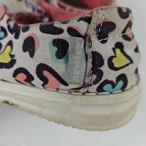 Hey Dude Wendy White Leopard Hearts Toddler Shoes Size 7 - Picture 10 of 10