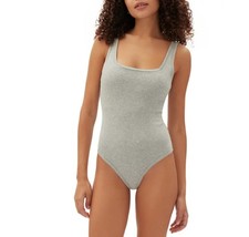 GapBody Women's Bodysuit Grey Comfort Thong, Sleeveless, Large