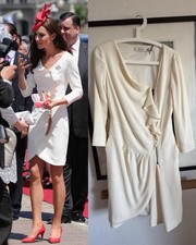 NWT Reiss 'Nanette' Ivory Dress - ASO Kate Royal Duchess Engagement - UK8/US4