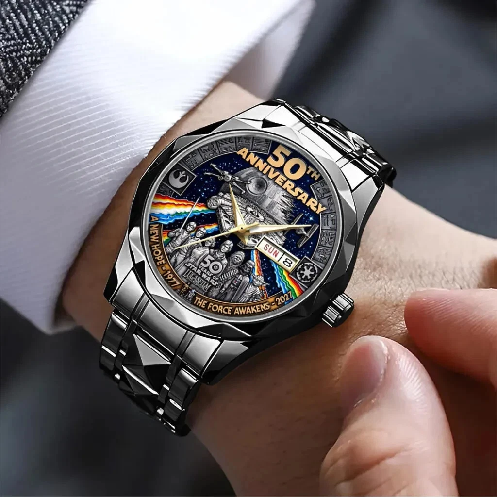 50th Anniversary Alloy Quartz Watch Luxury Analog Men's Gift Classic