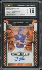 2025 Leaf OptiChrome Orange Crystal Tait Reynolds 4/4 RC Gem Mint CGC 10 10 Auto
