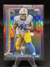 2025 Topps Chrome - Tuli Tuipulotu # 163 Leather Football Chargers