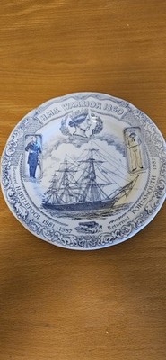 Sammlerstück Vintage 1987 Gedenk H.M.S. Krieger Teller Forest China Company 