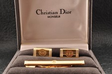 Vintage MONSIEUR "Christian Dior" Manschettenkn&ouml;pfe Krawattenklammer...