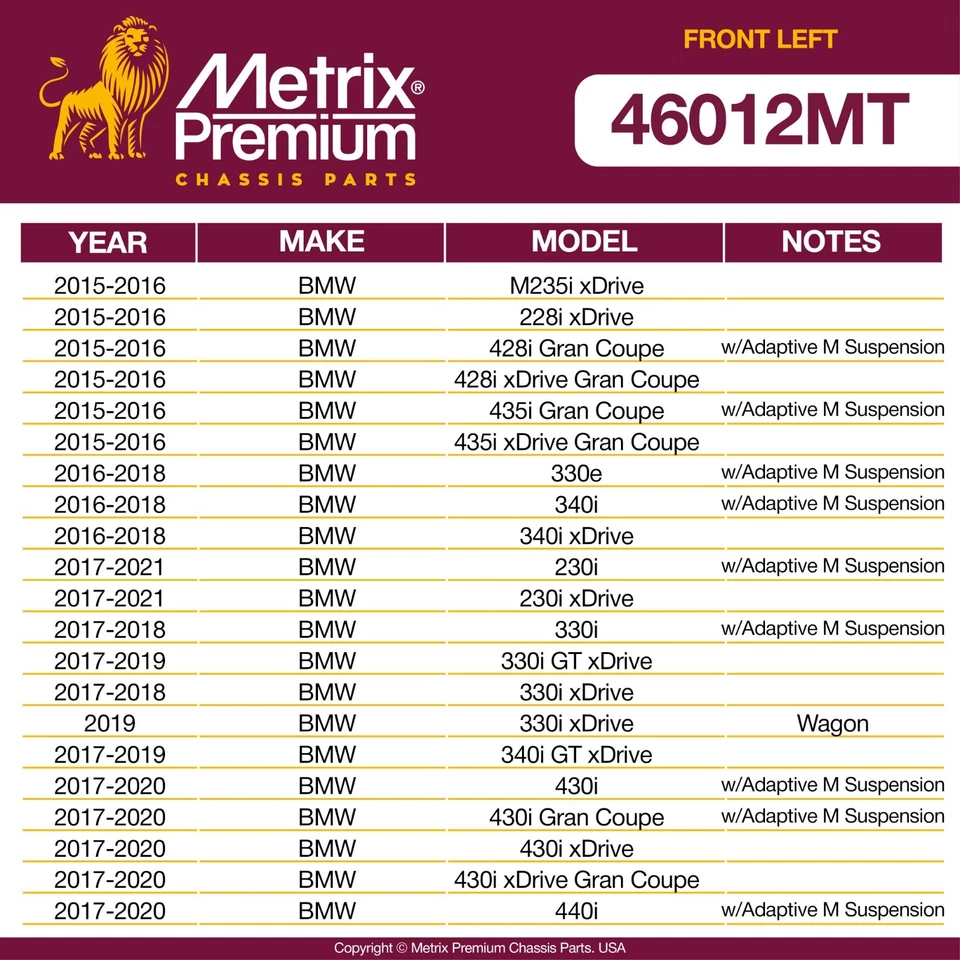 Front Right Sway Bar Link for BMW 320i 328i 328d 330i 340i 428i 335i 435i xDrive - Image 3 of 4