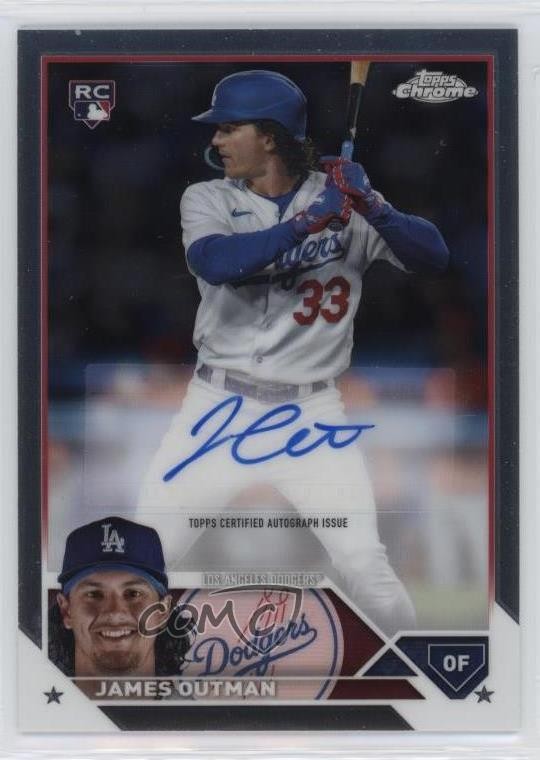 2023 Topps Chrome Update Auto James Outman #AC-JOU Rookie Auto RC wo3