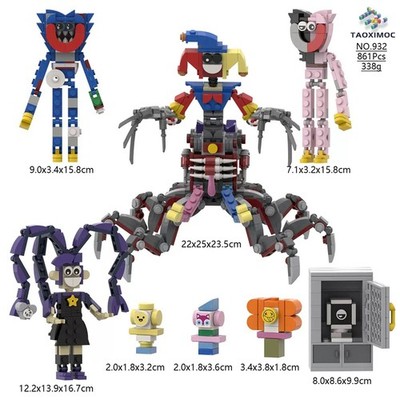 8pc Anime Poppygametime Building Block Huggy Wuggy Lily Lovebraid