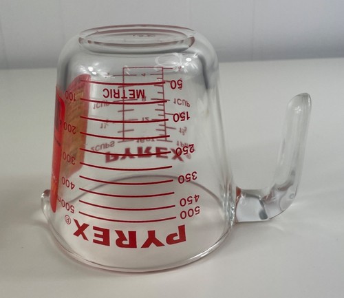Vintage PYREX 516 Measuring Cup 2 Cup-16 Oz-1 Pint-500 ML Red Lettered - Picture 7 of 11