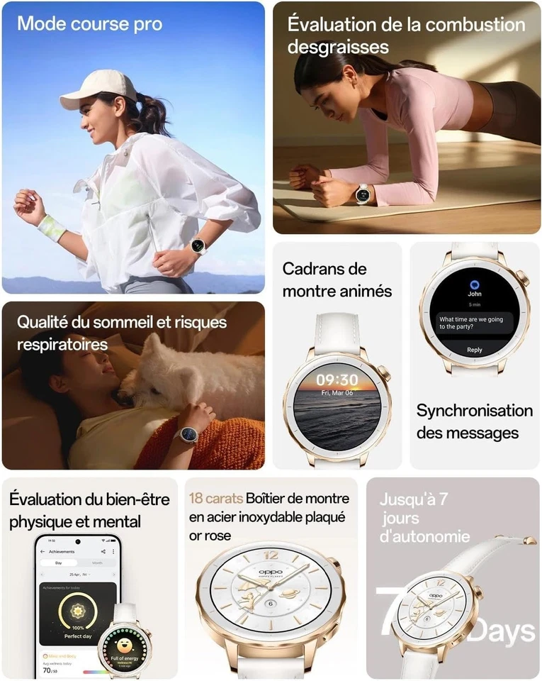 OPPO Watch X2 Mini Smartwatch 1.32" AMOLED IP68 Google Pay GPS health monitoring, Foto 3 von 5