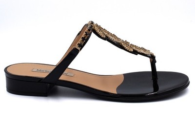 Marino Fabiani Italian Designer Sandals New Collection Black
