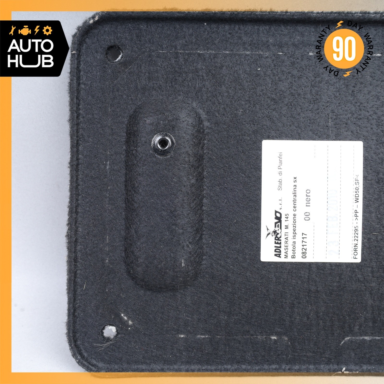 10-19 Maserati GranTurismo M145 Rear Trunk Right Carpet Cover Panel 81574606 OEM