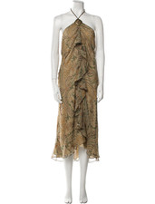 LAUREN Ralph Lauren Sz 14 Halter Dress 100% Silk NWT (B1)