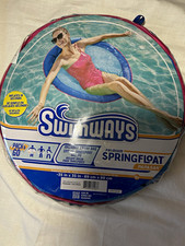 SwimWays Premium Springfloat Papasan Inflatable Pool Float w/ Carry Bag 35x35