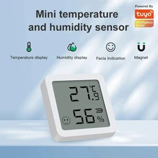 Tuya Smart Bluetooth Temperature Humidity Sensor LCD Display Remote Google Alexa