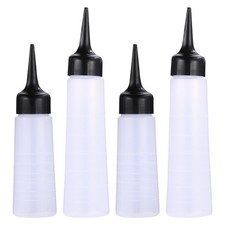 4 Pcs Hair Coloring Bottle Refillable Container Salon Applicator