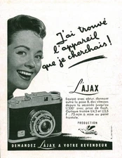 Publicité ancienne appareil photo L'Ajax issue de magazine 1954