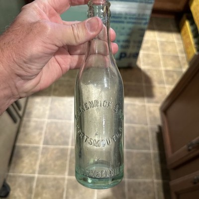 E.J. Kenrick & Son Embossed Soda Bottle Portsmouth Ohio OH