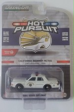 Greenlight 1988 Dodge Diplomat California Highway Patrol 1:64 Police Hot Pursuit