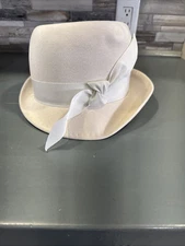 Vintage Ritz Wool Hat By Henry Pollak New York Size 22 Medium White