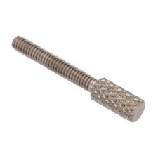 Thumb Screw, 8-32 Thread Size, Round, Plain 18-8 Stainless Steel, 1/2 in Head