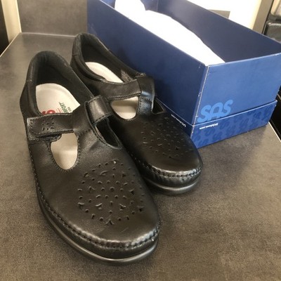 SAS Soft Step Tri Pad Shoes Women's Willow Black Comfort Made in USA 9 1/2 M