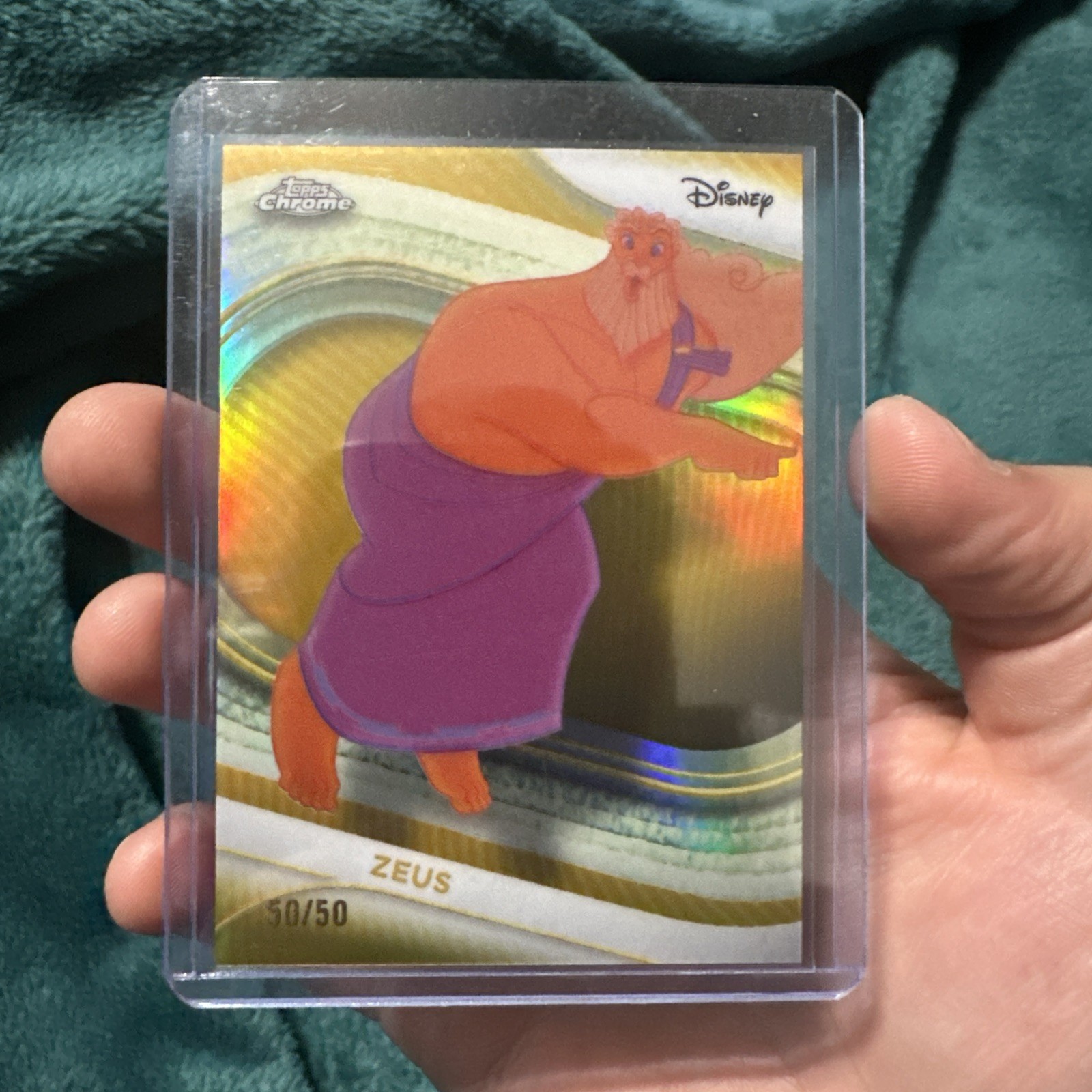 2025 Topps Chrome Disney Zeus #49 Gold Refractor 50/50