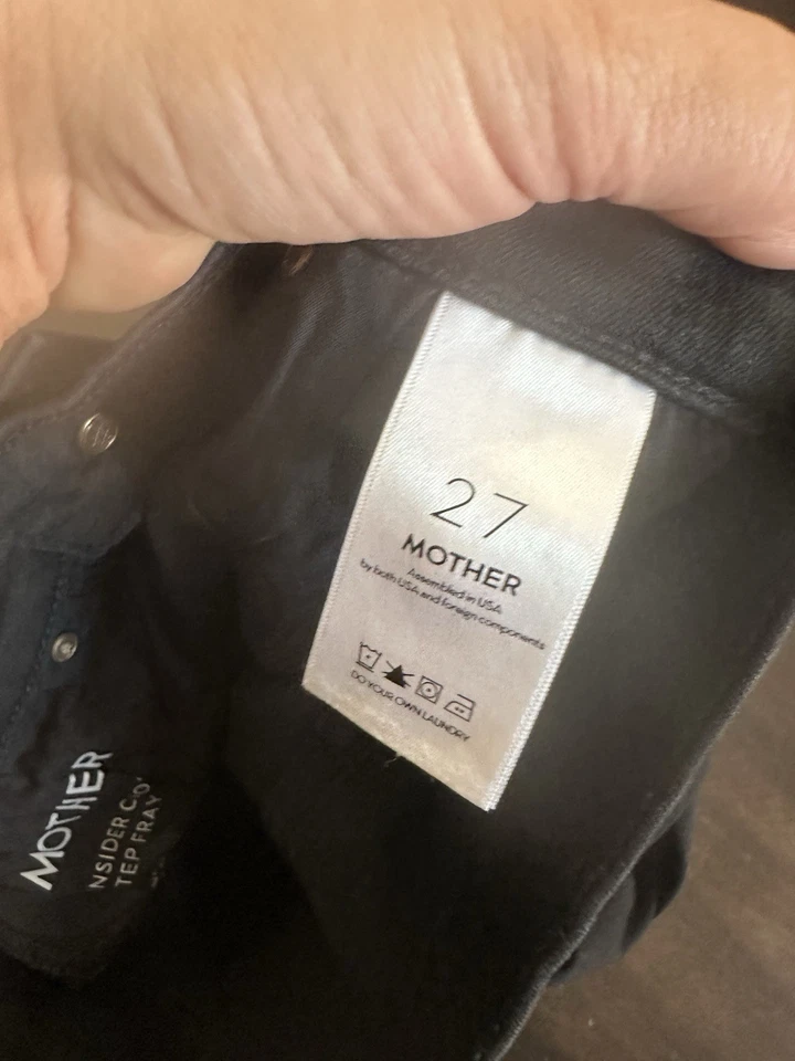 Mother The Insider Crop Two Step Fray Black Night Not Guilty Size 27 Casual - Image 4 of 4