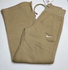 Nike Phoenix Fleece Women High Waisted Wide-Leg Sweatpants DQ5615-297 NWT Tan M