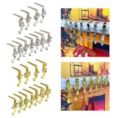 Kaminstrumpfhalter Set, Weihnachtsstrumpfhalter, Rutschfeste Strumpfhalter für