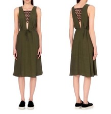 Sandro Lace Bandeau Crepe Midi Dress Large 12/14 US size 3 EU