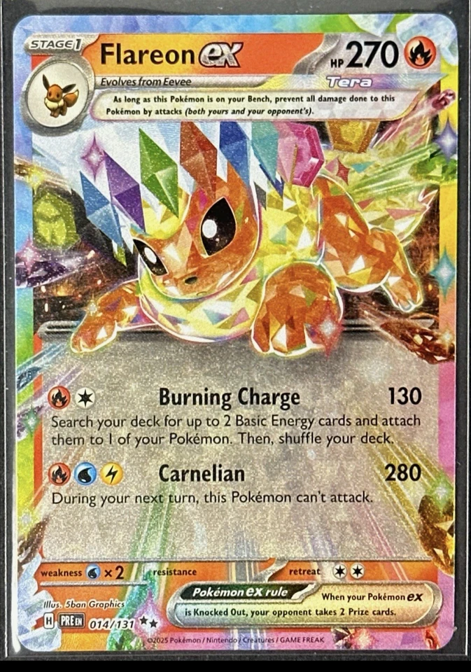 Pokemon Prismatic Evolutions Double Rare EX EEVEE Set Of 9 ENGLISH EEVEELUTIONS - Image 4 of 4