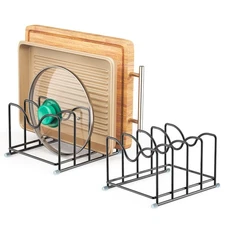 Pot Lid Organizer Rack,1.6in Wide Cutting Board Organizer for Pan Lids,Baking...