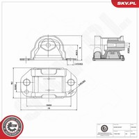 Motorlager Esen SKV 75SKV405 Aluminium Gummi Metall FüR Renault Kangoo FC0 KC0 2