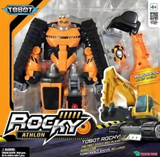 NEW Robo-Excavator "Rocky Athlon" by Tobot V Transforming – Action Figure Toy