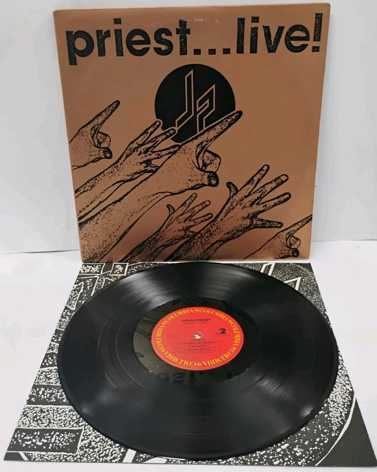 1987 Judas Priest Live 2 LP Near Mint [PROMO] First Pressing Vinyl 40794 Record Foto 3 de 4