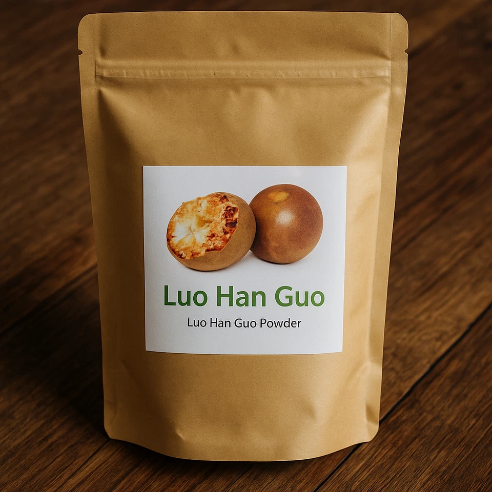 100g 100% reine gemahlene Luo Han Guo, Mönchsfrucht, Monk fruit - Bild 1 von 4