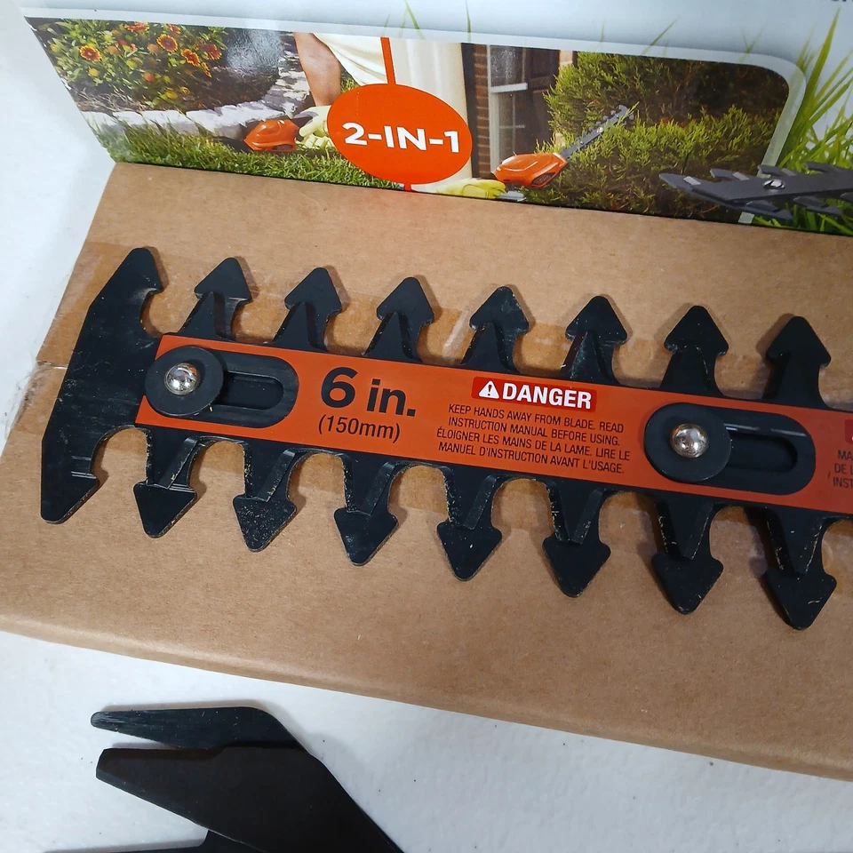 Tesouras de jardim Black + Decker 2 em 1 íon de lítio sem fio GSL35 "CARREGADOR AUSENTE" - Imagem 3 de 4
