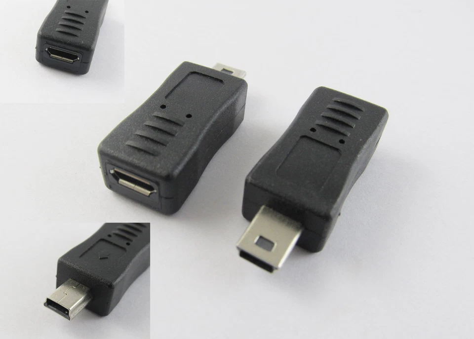 Mini 5 Pin Male Plug USB To Micro 5 Pin USB Female Converter Adapter Connector - Image 3 of 4
