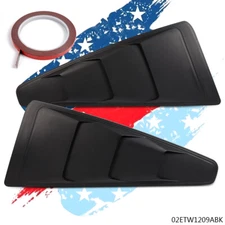 1/4 Pair Side Window Louvers Scoop Cover Vent Fit For 05-14 Ford Mustang