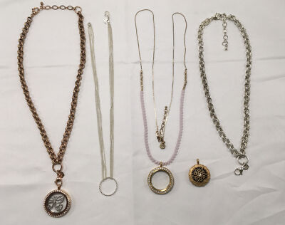 Origami Owl Jewelry Lot- Necklaces, Lockets, Chains