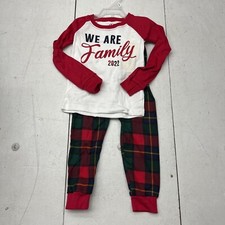 Children s Place Plaid 2 Piece Christmas 22 PJ Set Unisex Kids Size 18-24M NEW
