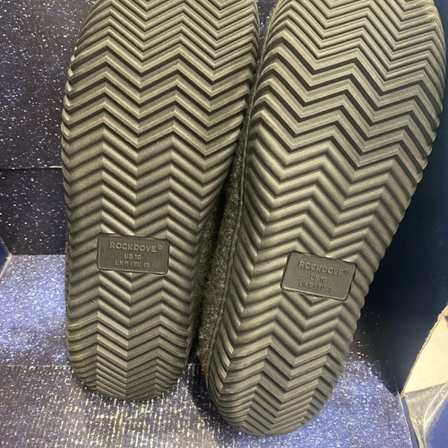 RockDove Men's Hearthfire Memory Foam Moccasin Slipper Black/Dark ASH Size 10 - Picture 5 of 6