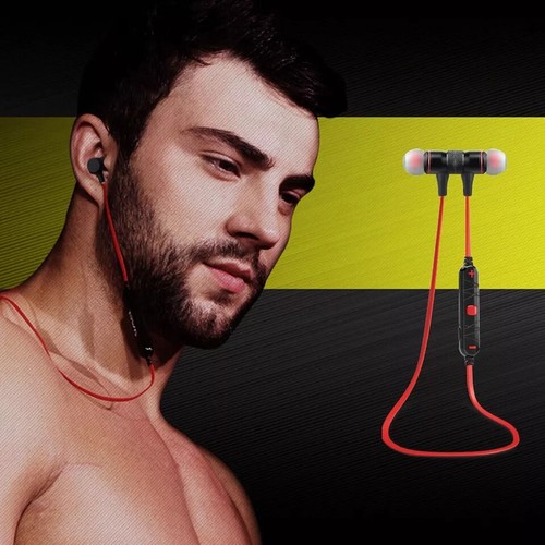 Magnetic Wireless Headsets In-Ear Neckband Headphones Sweat-proof Sport Earbuds - Picture 5 of 10