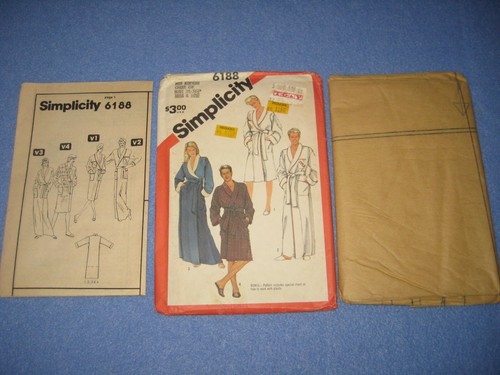 Accappatoio uomo Simplicity 6188 Misses in due lunghezze taglia media busto 35 36 vintage 83 - Foto 1 di 7