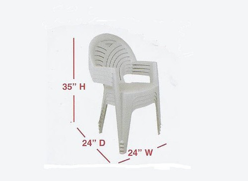 Vinyl 4-Stack Resin Chair Cover - Green Outdoor Patio Protection - Picture 3 of 5
