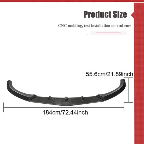 REAL CARBON Front Bumper Lip Spoiler For Benz W205 C205 C63 Coupe 2015-2021 - Foto 9 di 15