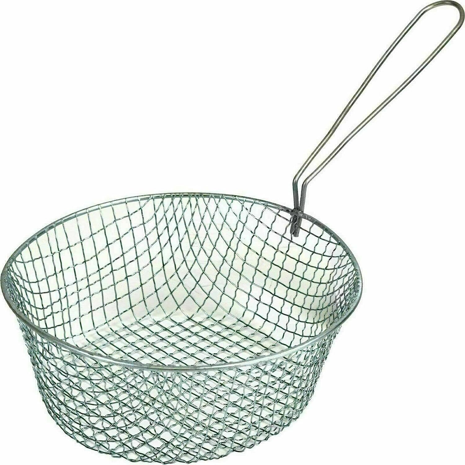 Chip Pan Basket Deep Fryer Aluminum Non Stick Fry Pot Saucepan With