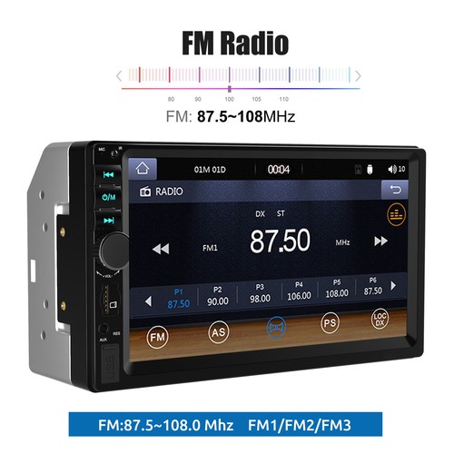 7" Double DIN USB TFApple CarPlay Android Auto Car Stereo Touch Screen USB FM - Picture 10 of 16