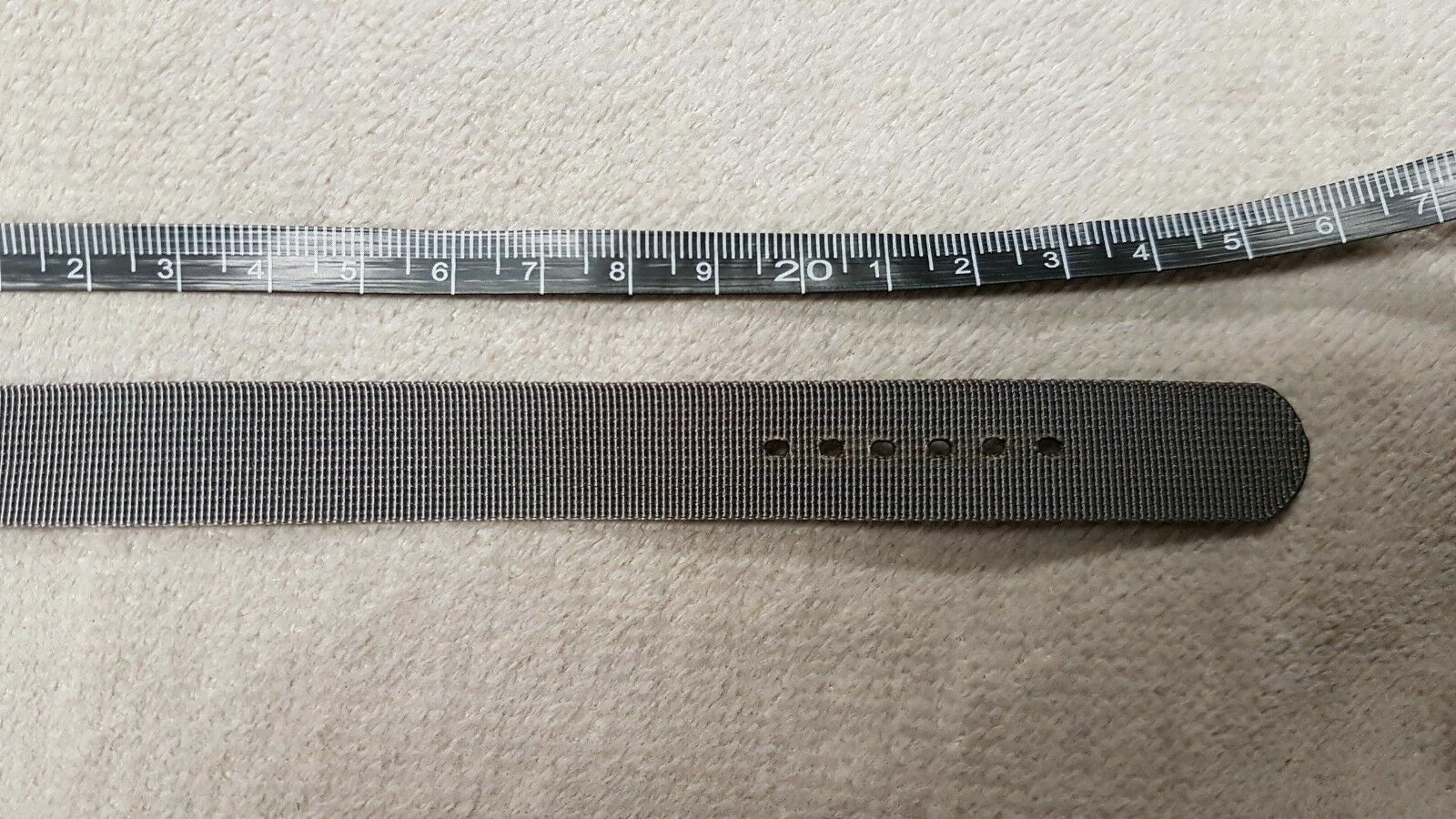 NOS OEM Vintage STYLECRAFT 60s (4) pieces Gray Nylon Flat WATCH BAND 16mm CANADA