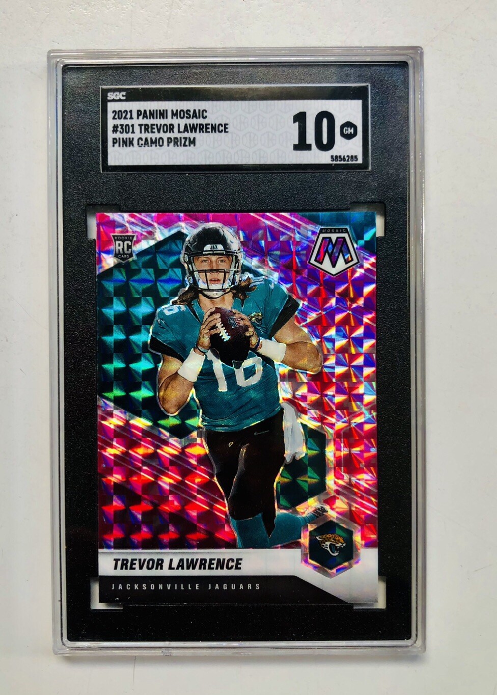 2021 Mosaic TREVOR LAWRENCE Camo Pink RC #301 SGC 10 GEM MINT